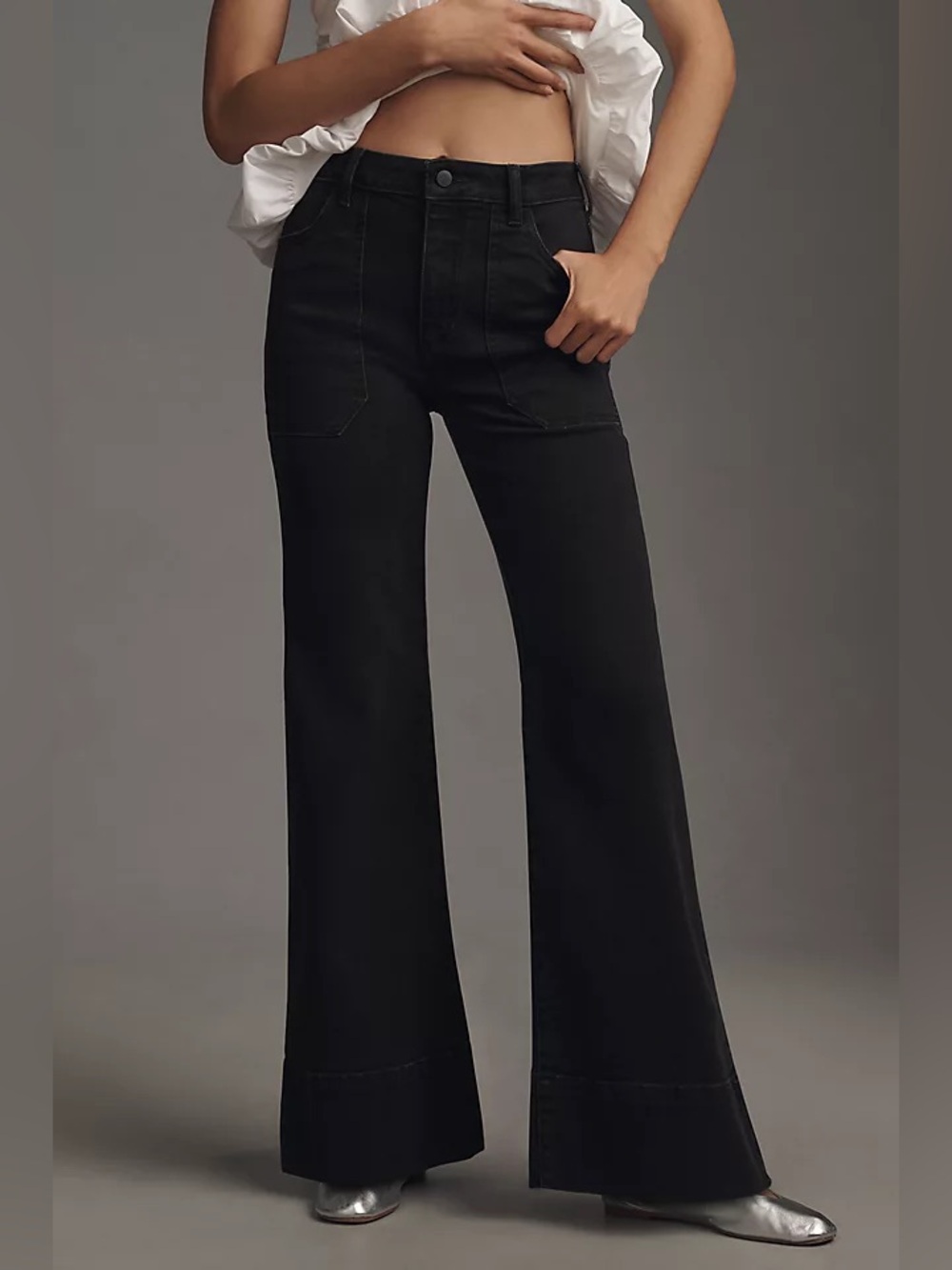 Pilcro Ryan Relaxed High-Rise Flare Jeans